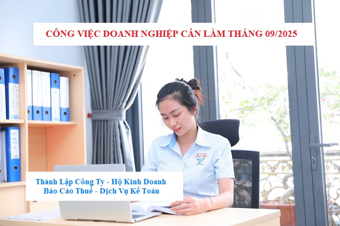 Công việc doanh nghiệp cần làm tháng 09/2025