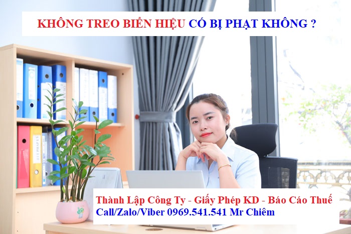 Doanh nghiệp không treo biển hiệu có bị phạt?