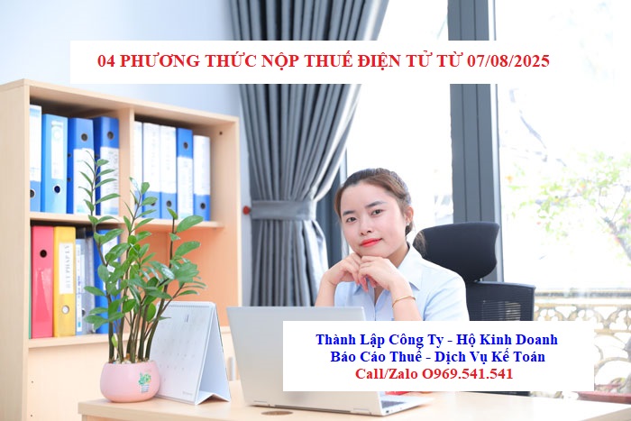 04 phương thức nộp thuế điện tử từ ngày 07/08/2025