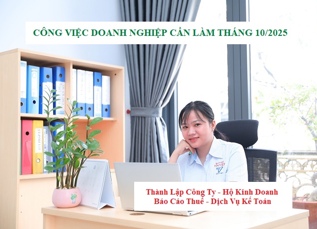 Công việc doanh nghiệp cần làm tháng 10/2025