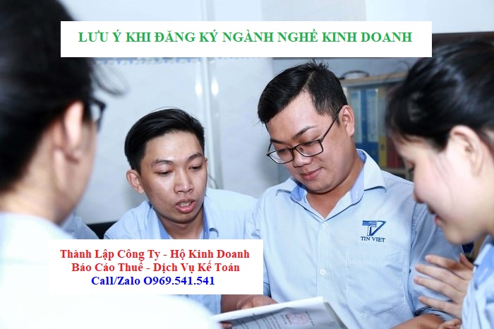 Lưu ý về đăng ký ngành nghề kinh doanh