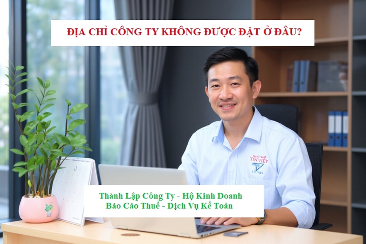 Địa chỉ công ty không được đặt ở đâu?