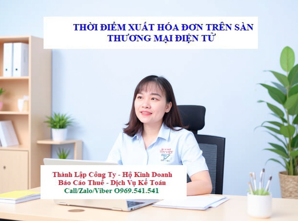 Thời điểm xuất hóa đơn trên sàn thương mại điện tử