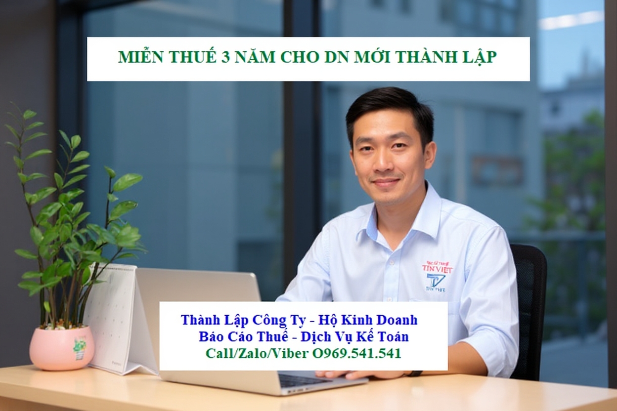 Miễn thuế 3 năm cho doanh nghiệp mới thành lập