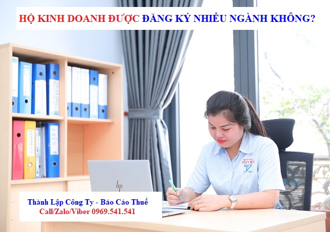 Hộ kinh doanh được đăng ký nhiều ngành không?