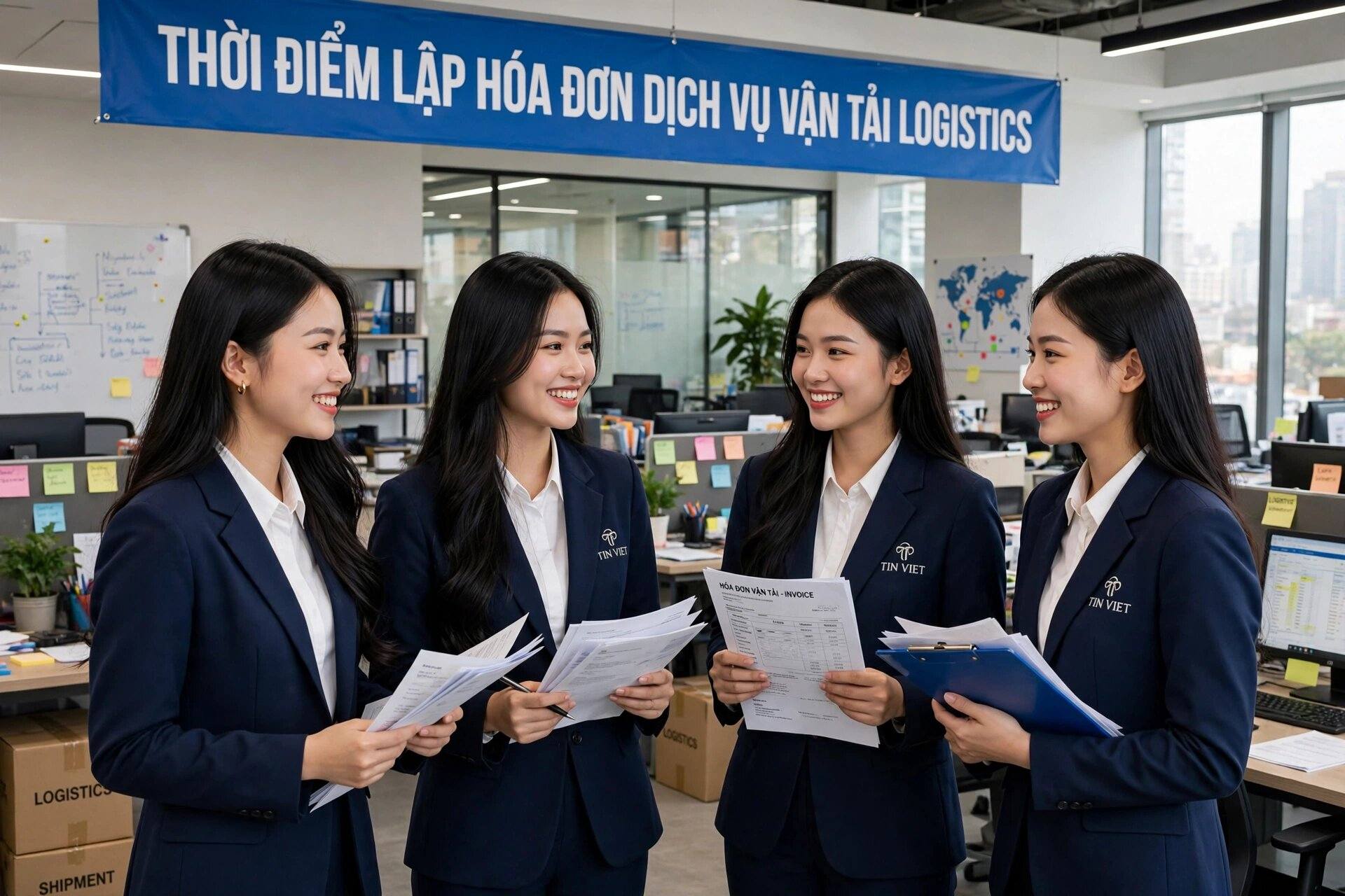 Thời điểm lập hóa đơn dịch vụ vận tải logistics