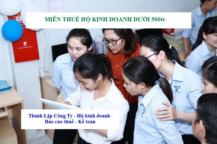 Miễn thuế hộ kinh doanh có doanh thu dưới 500tr